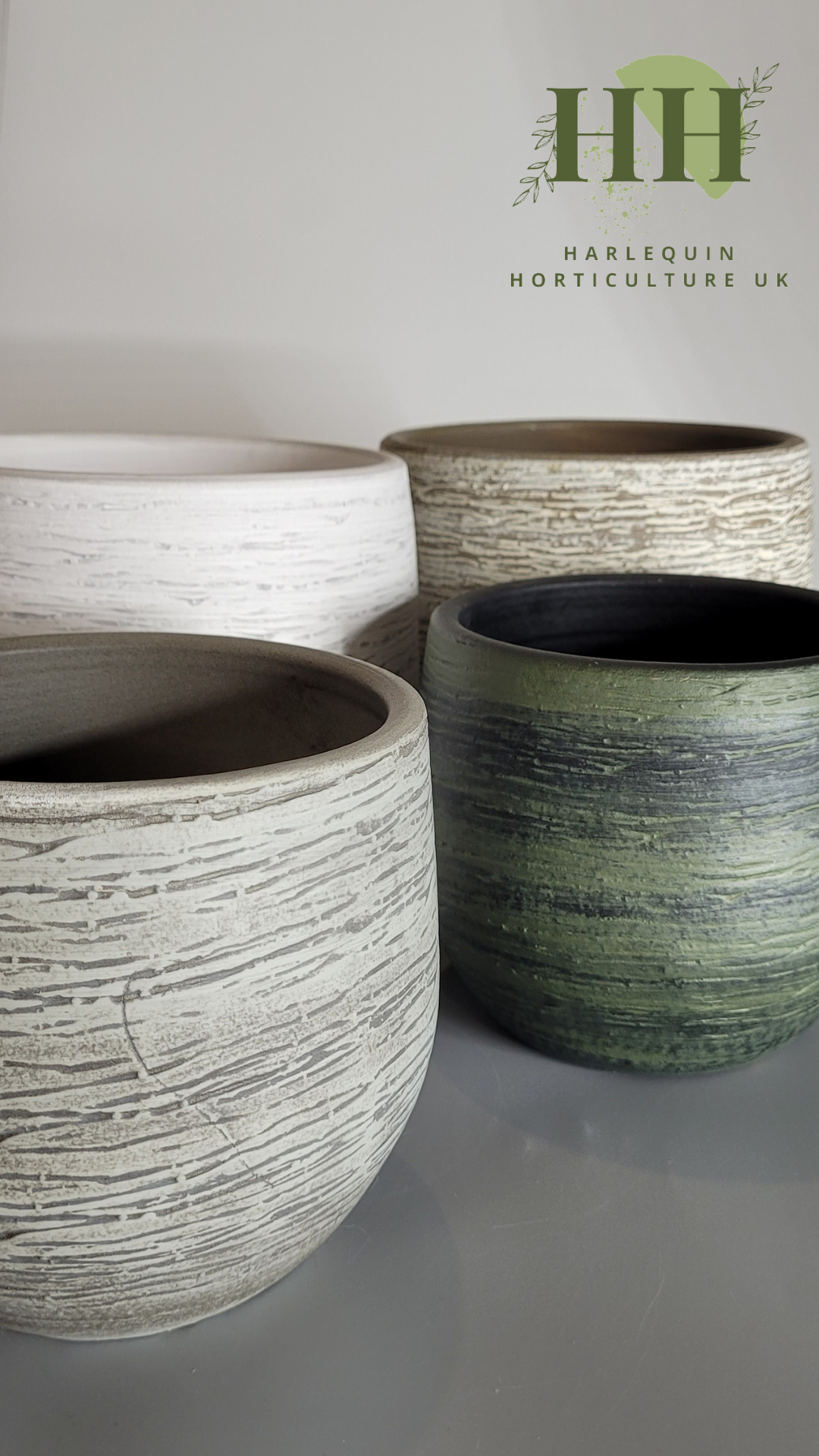 Coming soon.   Indoor pots in various sizes.