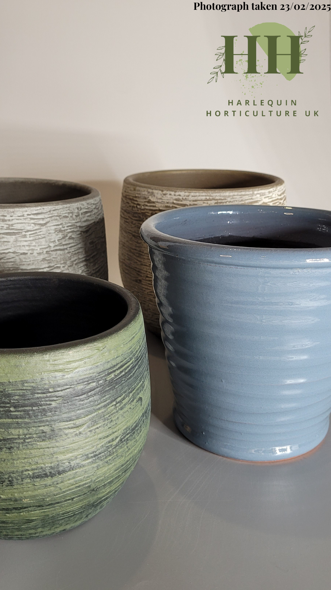 Coming soon.   Indoor pots in various sizes.