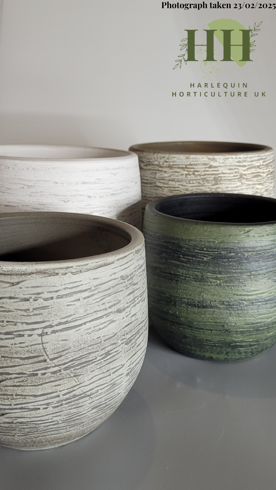 Coming soon.   Indoor pots in various sizes.